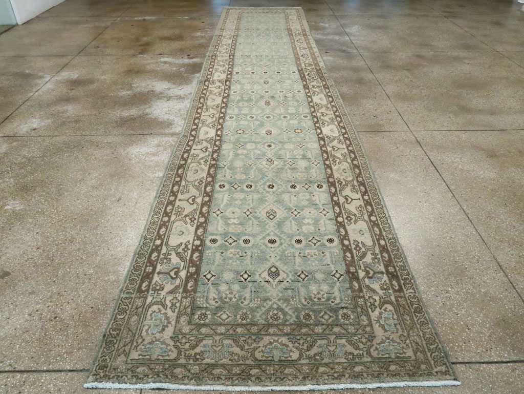 Vintage Persian Malayer Wide Gallery Runner, No.28726 - Staging