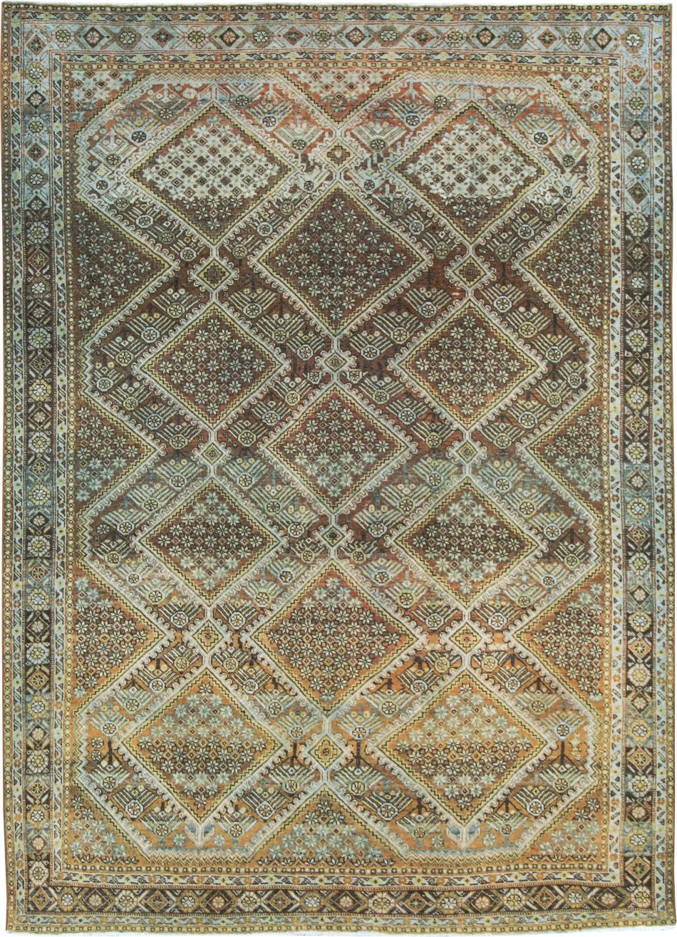 Antique Persian Afshar Small Room Size Carpet, No.28730 - Staging