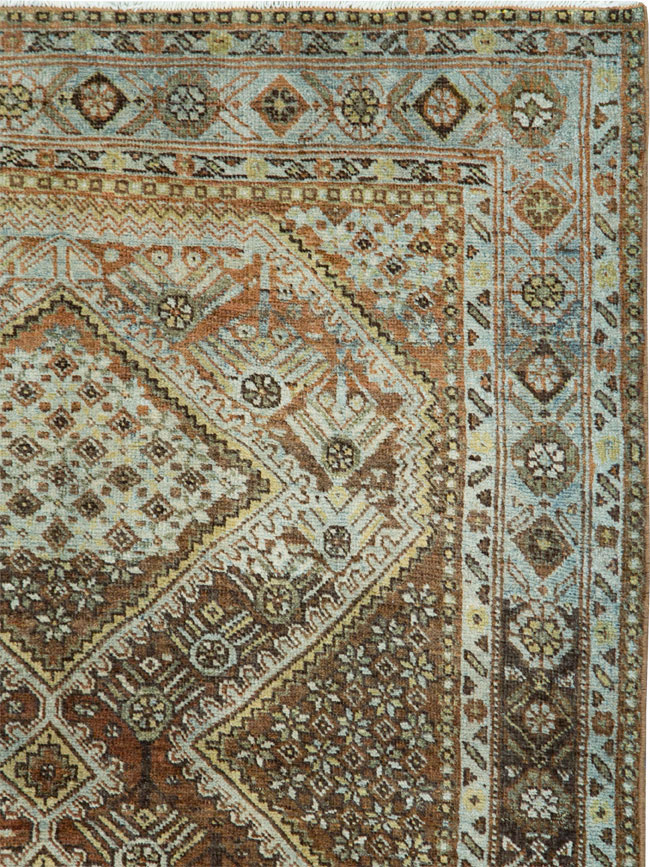 Antique Persian Afshar Small Room Size Carpet, No.28730 - Staging