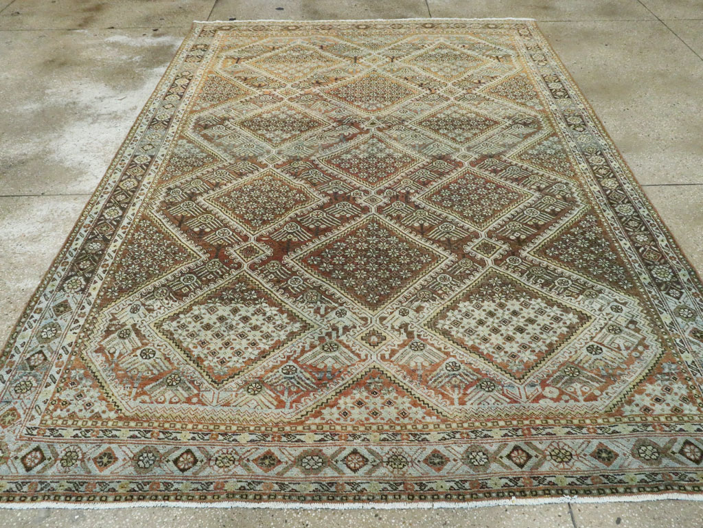 Antique Persian Afshar Small Room Size Carpet, No.28730 - Staging