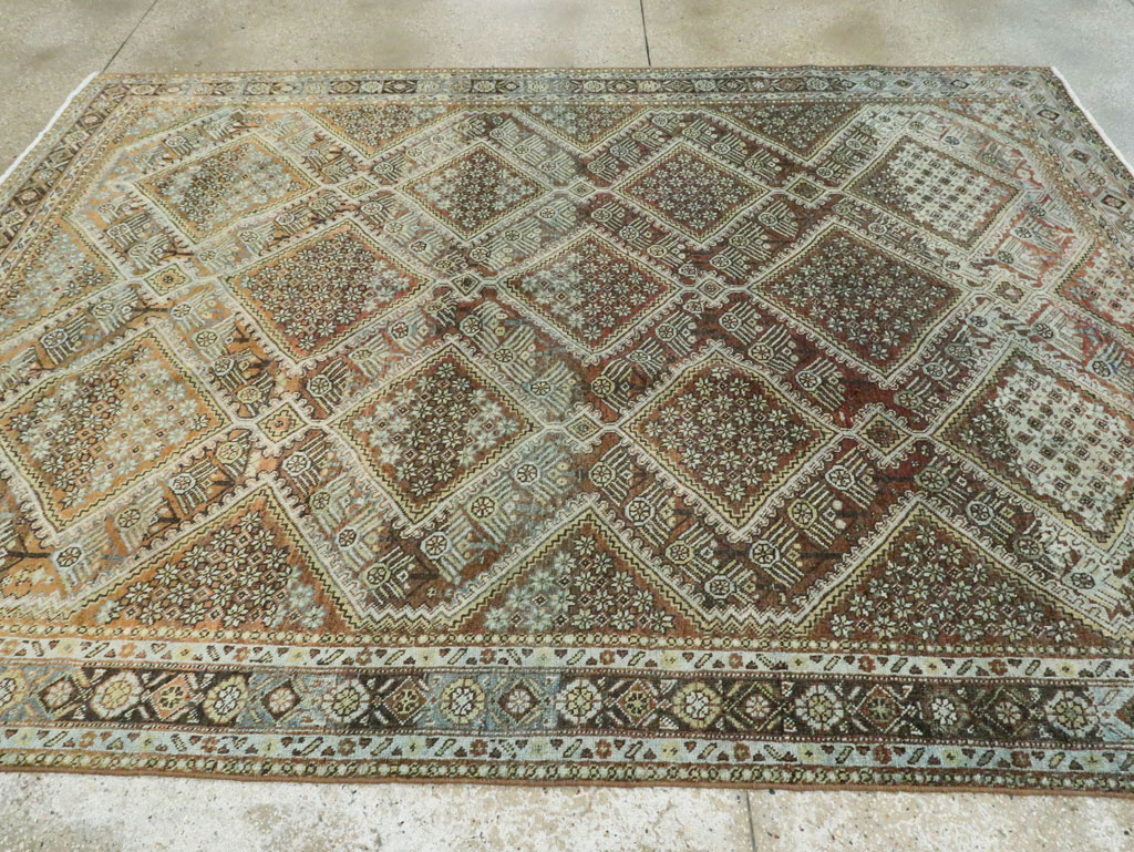 Antique Persian Afshar Small Room Size Carpet, No.28730 - Staging