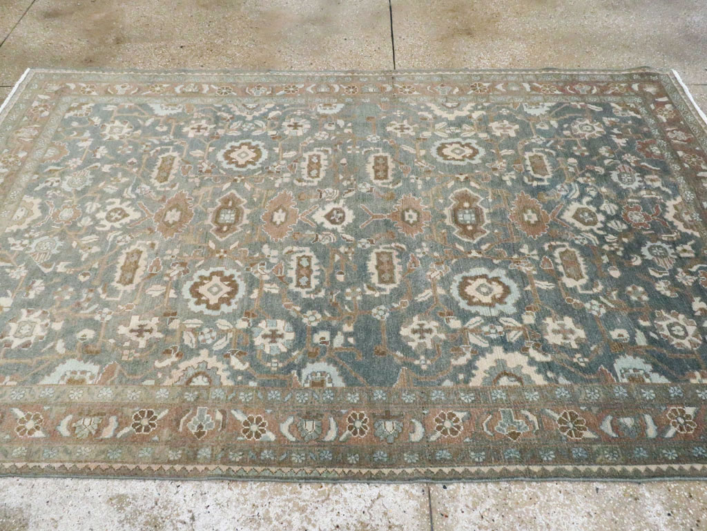 Vintage Persian Malayer Accent Rug, No.28732 - Staging