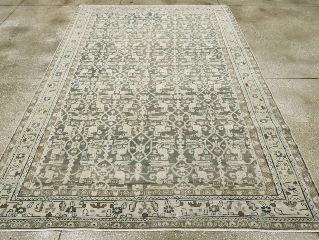 Vintage Persian Malayer Carpet, No.28736 - Staging