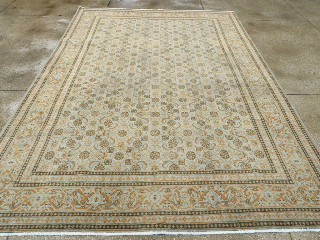 Vintage Persian Tabriz Carpet (Pair: 1 of 2), No.28741 - Staging