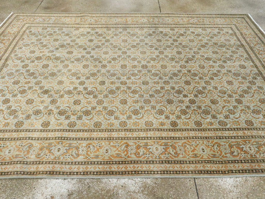 Vintage Persian Tabriz Carpet (Pair: 1 of 2), No.28741 - Staging