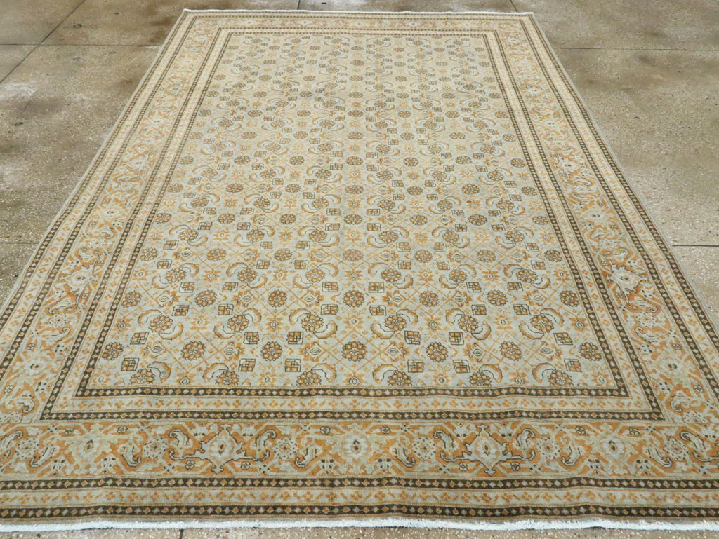 Vintage Persian Tabriz Carpet , No.28742 - Staging