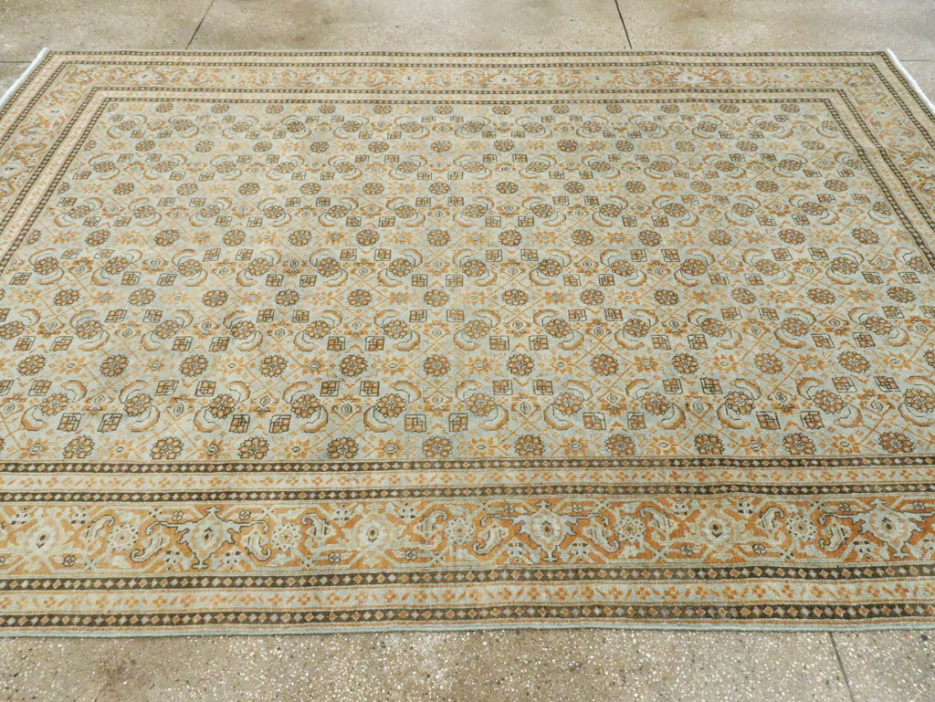 Vintage Persian Tabriz Carpet , No.28742 - Staging