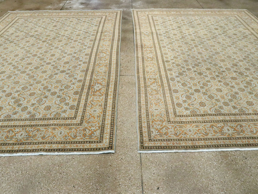 Vintage Persian Tabriz Carpet (Pair: 2 of 2), No.28742 - Staging