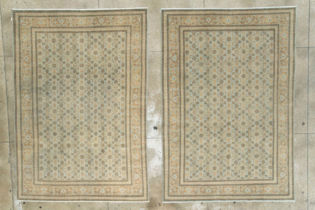 Vintage Persian Tabriz Carpet (Pair: 2 of 2), No.28742 - Staging