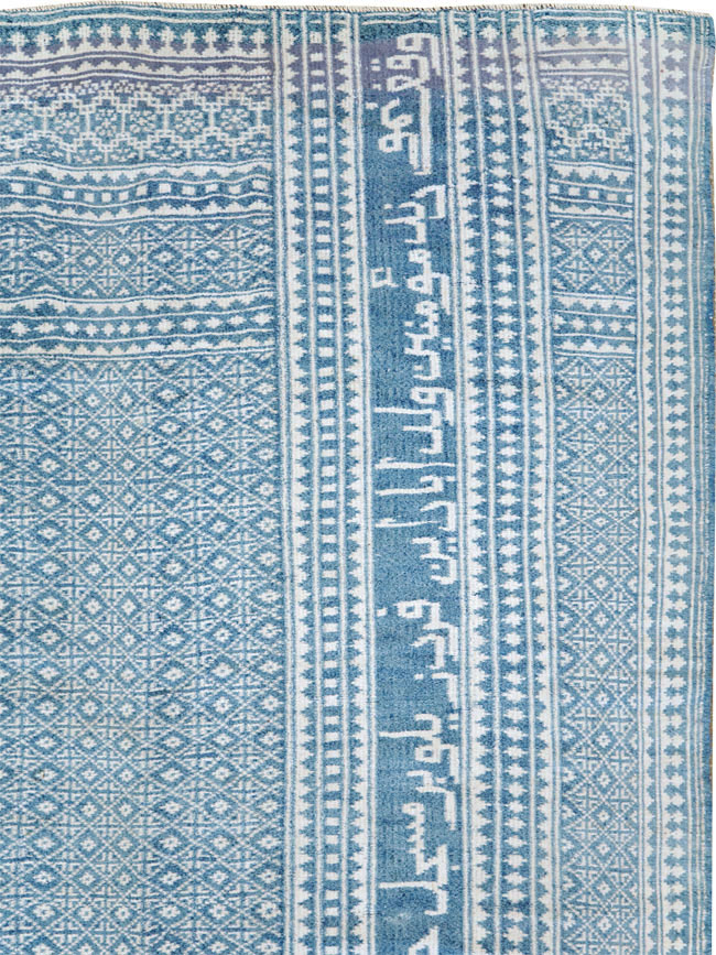 Vintage Persian Flatweave Room Size Carpet, No.28744 - Staging