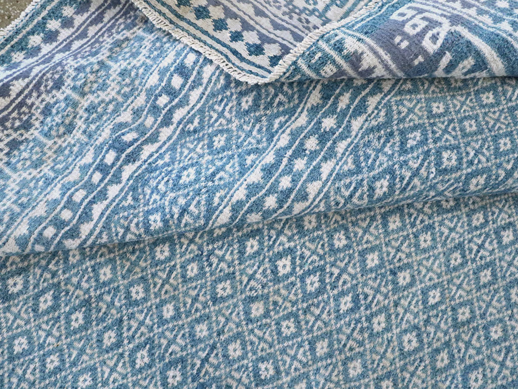 Vintage Persian Flatweave Room Size Carpet, No.28744 - Staging