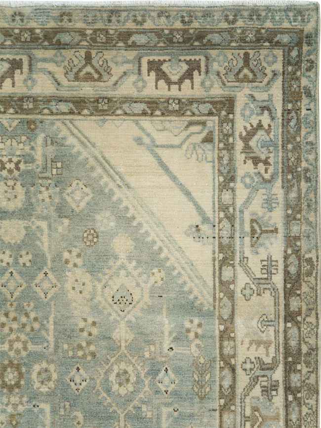Vintage Persian Malayer Accent Carpet, No.28746 - Staging