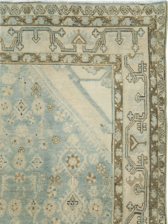 Vintage Persian Malayer Accent Carpet, No.28746 - Staging