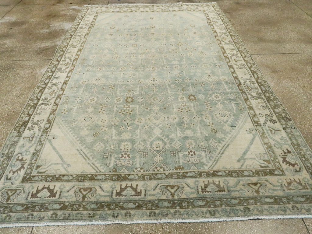 Vintage Persian Malayer Accent Carpet, No.28746 - Staging