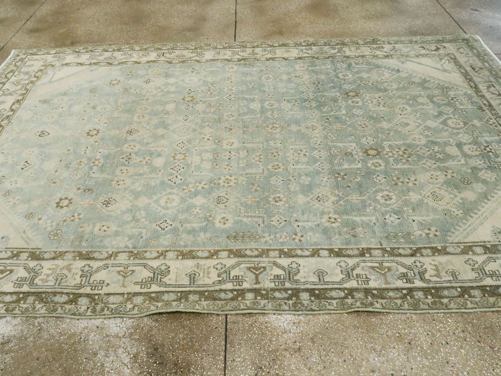 Vintage Persian Malayer Accent Carpet, No.28746 - Staging