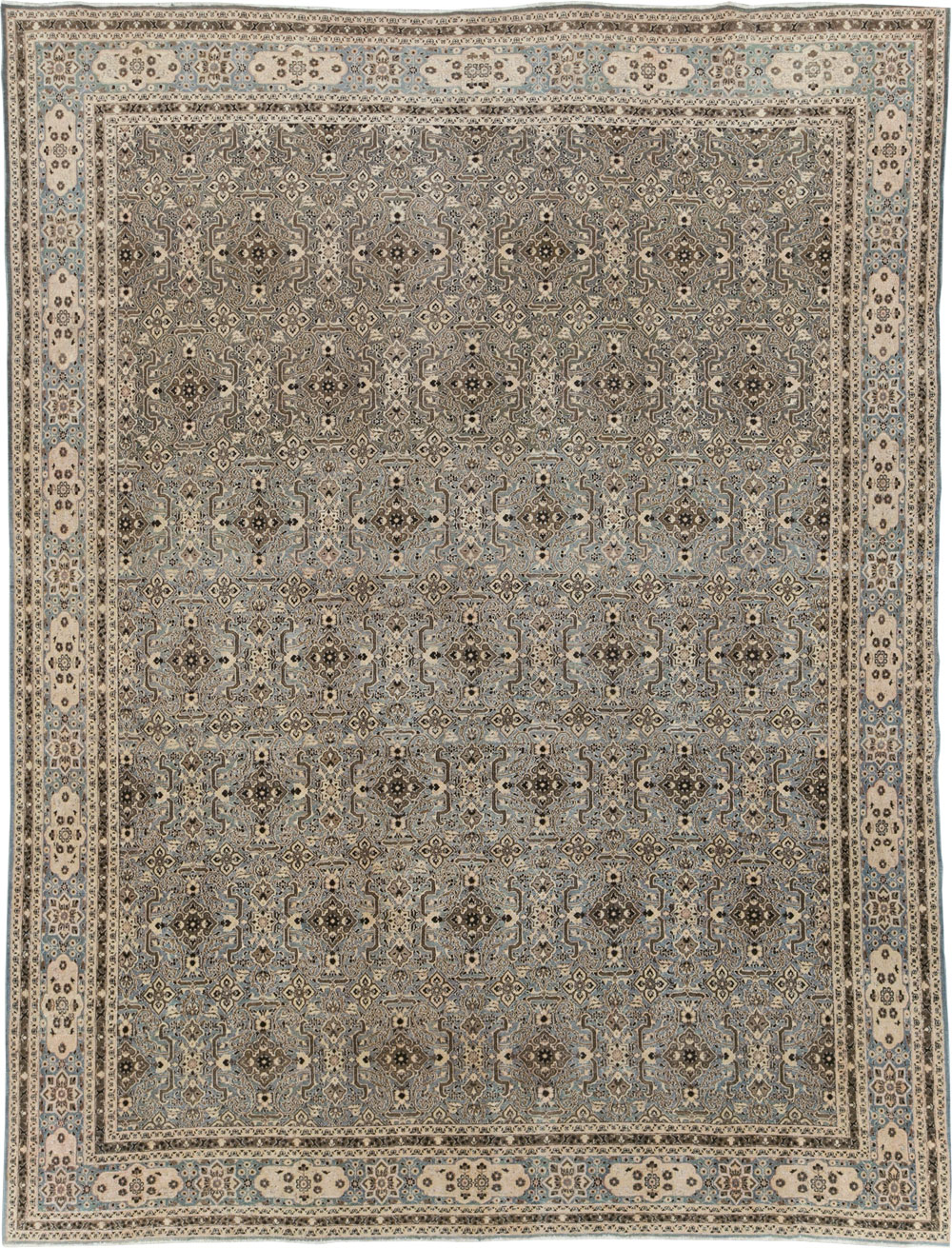 Antique Persian Mashad Room Size Carpet, No.28748 - Staging