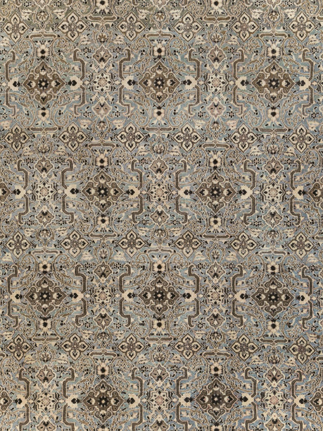 Antique Persian Mashad Room Size Carpet, No.28748 - Staging