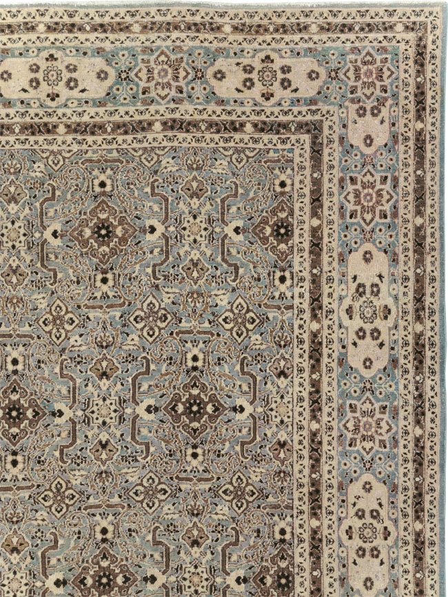 Antique Persian Mashad Room Size Carpet, No.28748 - Staging
