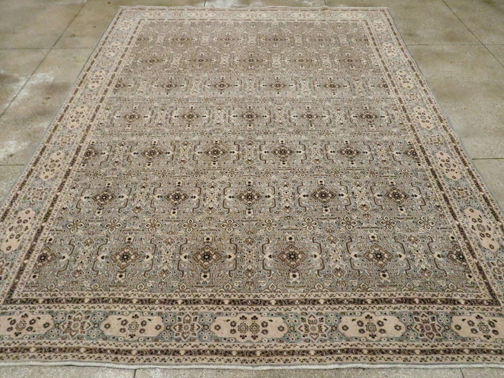 Antique Persian Mashad Room Size Carpet, No.28748 - Staging