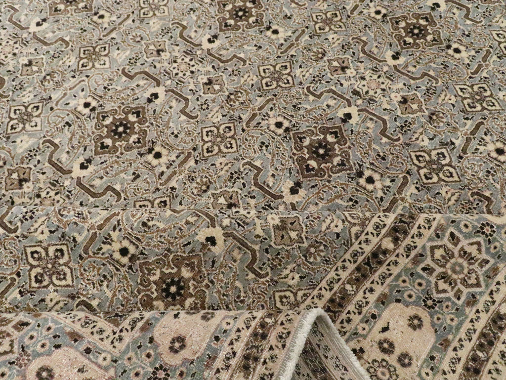 Antique Persian Mashad Room Size Carpet, No.28748 - Staging