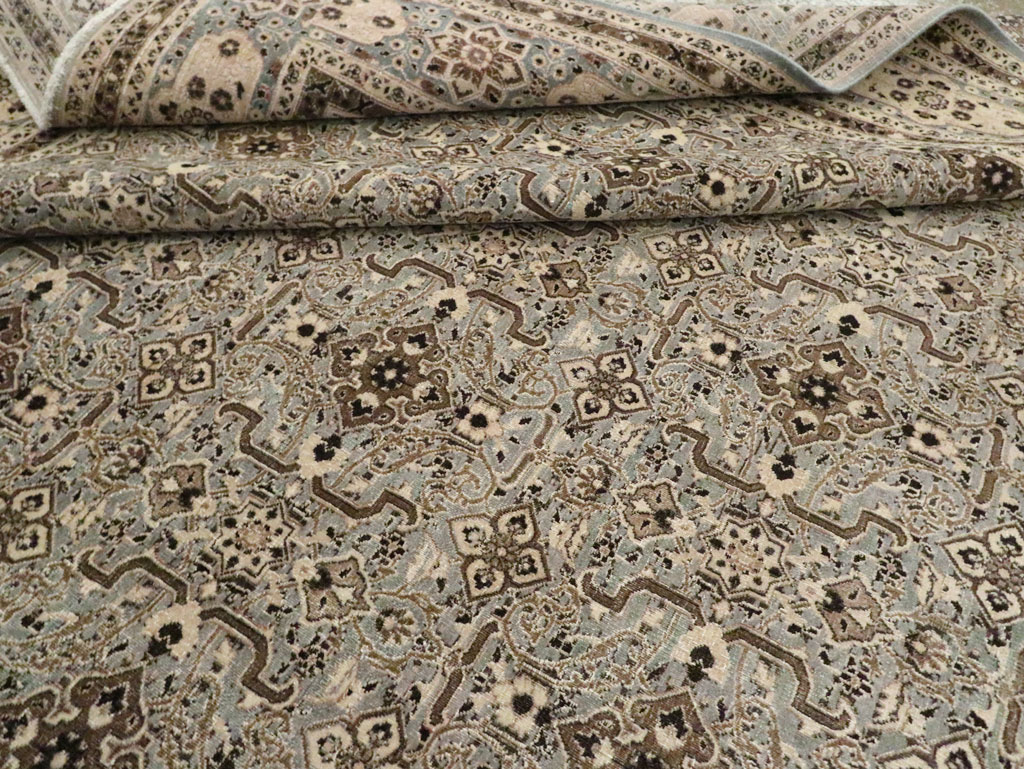 Antique Persian Mashad Room Size Carpet, No.28748 - Staging