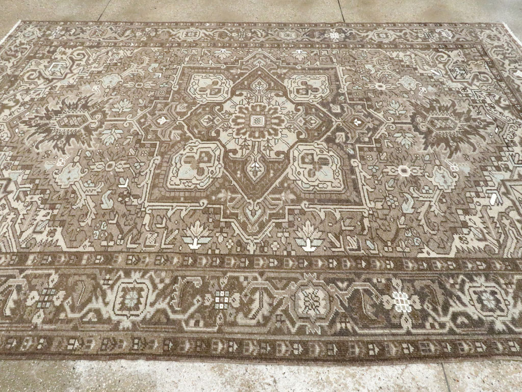 Vintage Persian Heriz Carpet, No.28750 - Staging