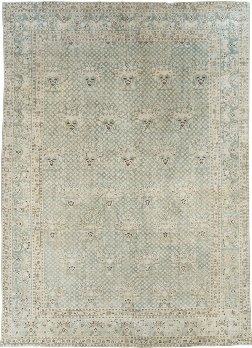Vintage Persian Tabriz Carpet, No.28753 - Staging