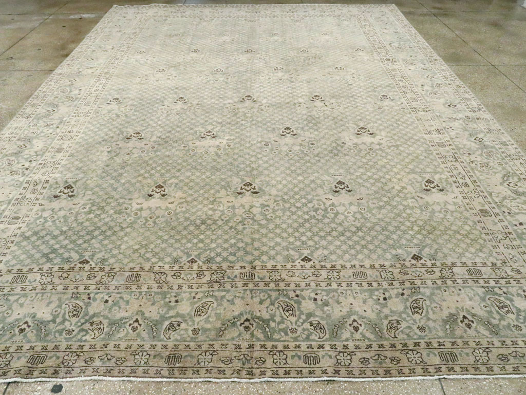 Vintage Persian Tabriz Carpet, No.28753 - Staging