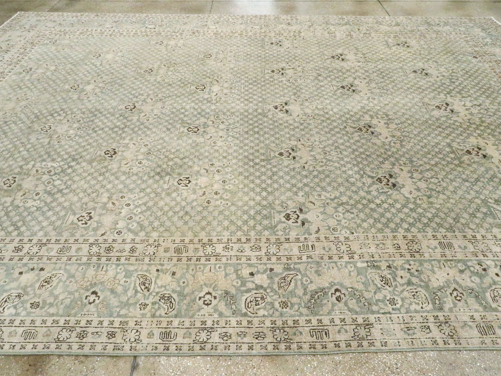 Vintage Persian Tabriz Carpet, No.28753 - Staging