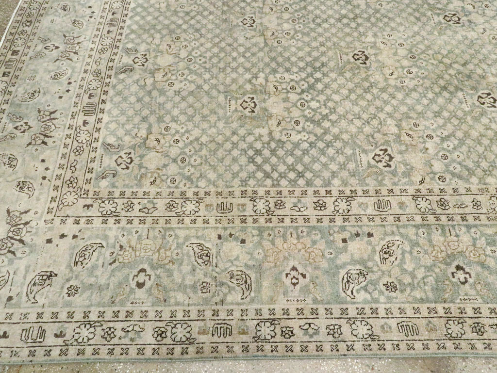 Vintage Persian Tabriz Carpet, No.28753 - Staging