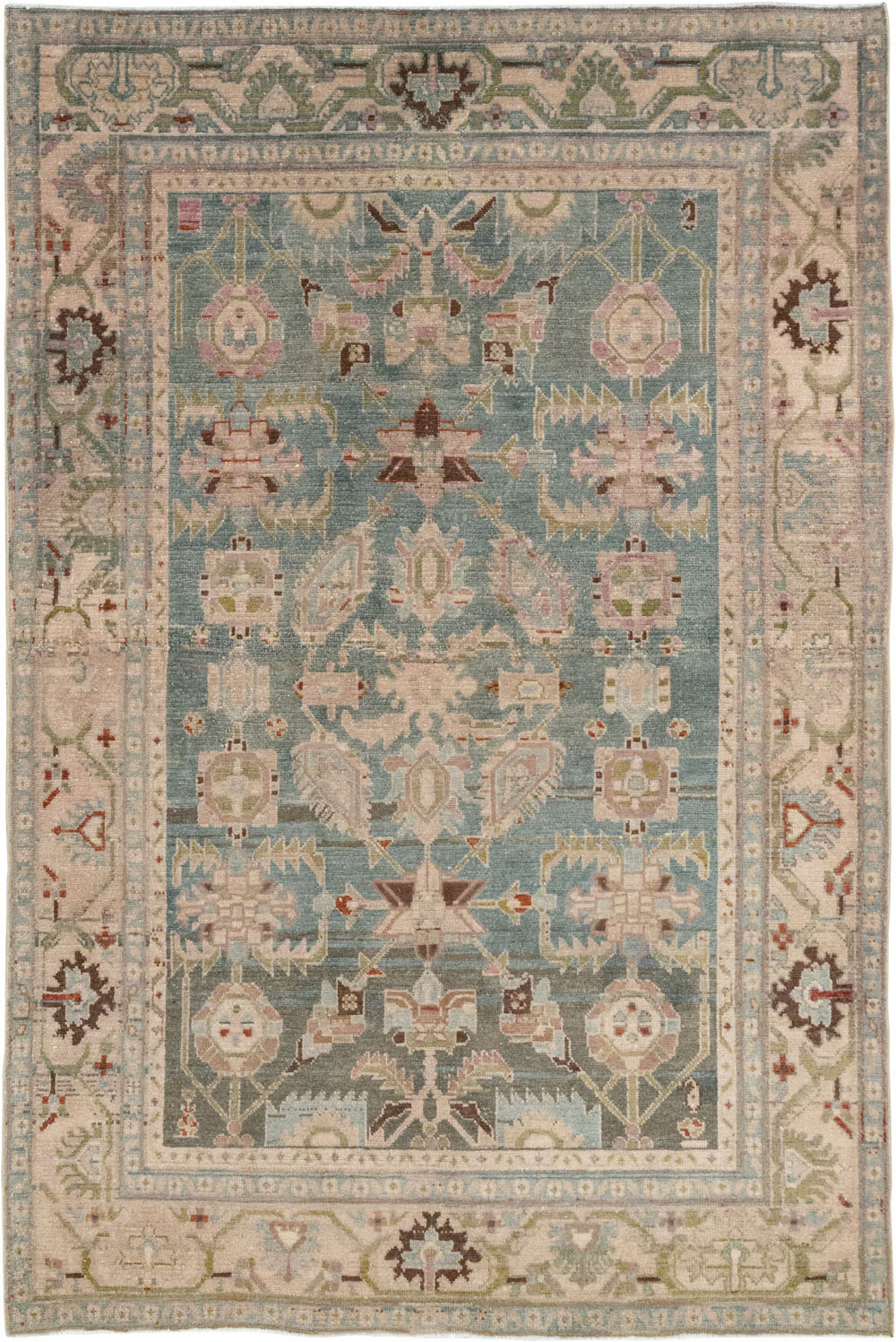 Vintage Persian Malayer Accent Rug, No.28757 - Staging