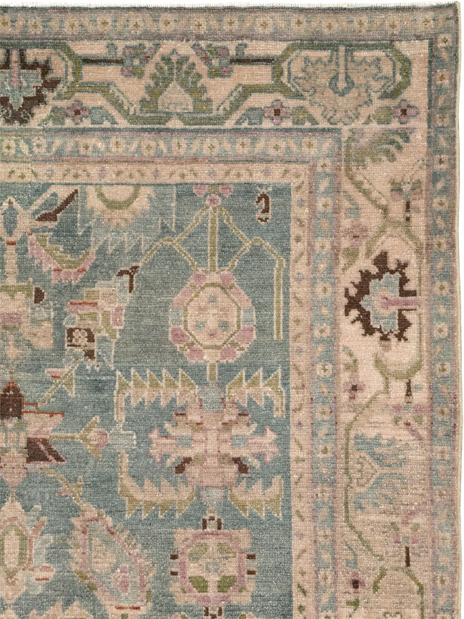 Vintage Persian Malayer Accent Rug, No.28757 - Staging