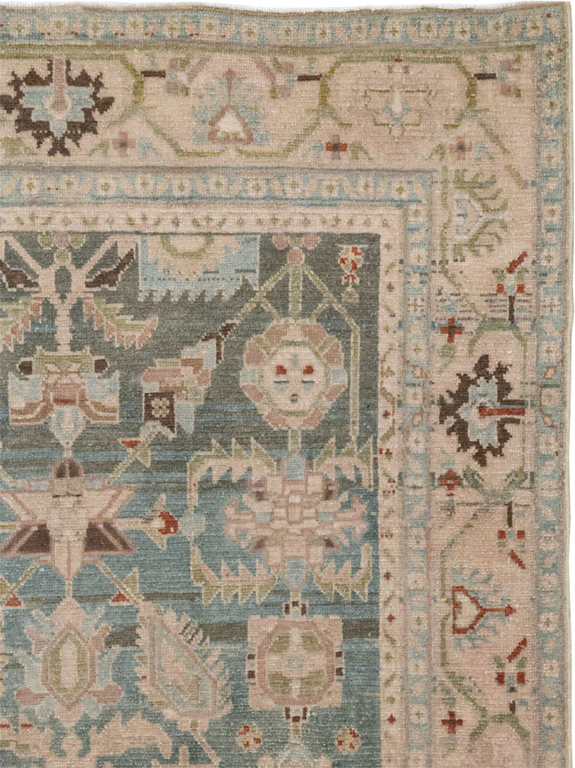 Vintage Persian Malayer Accent Rug, No.28757 - Staging