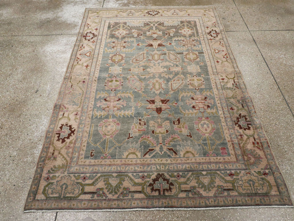 Vintage Persian Malayer Accent Rug, No.28757 - Staging