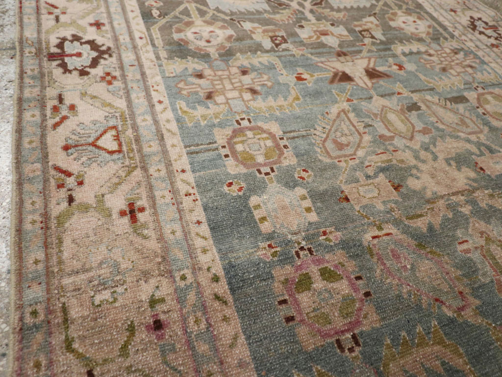 Vintage Persian Malayer Accent Rug, No.28757 - Staging