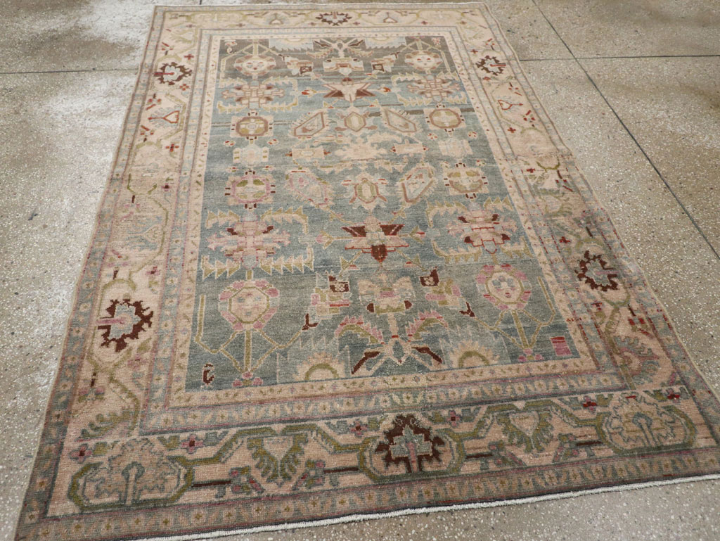 Vintage Persian Malayer Accent Rug, No.28757 - Staging