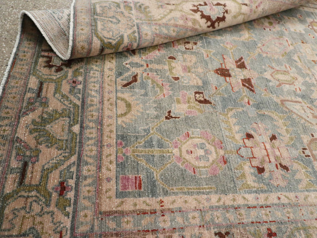 Vintage Persian Malayer Accent Rug, No.28757 - Staging