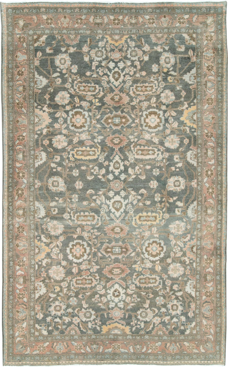 Vintage Persian Malayer Accent Rug, No.28758 - Staging