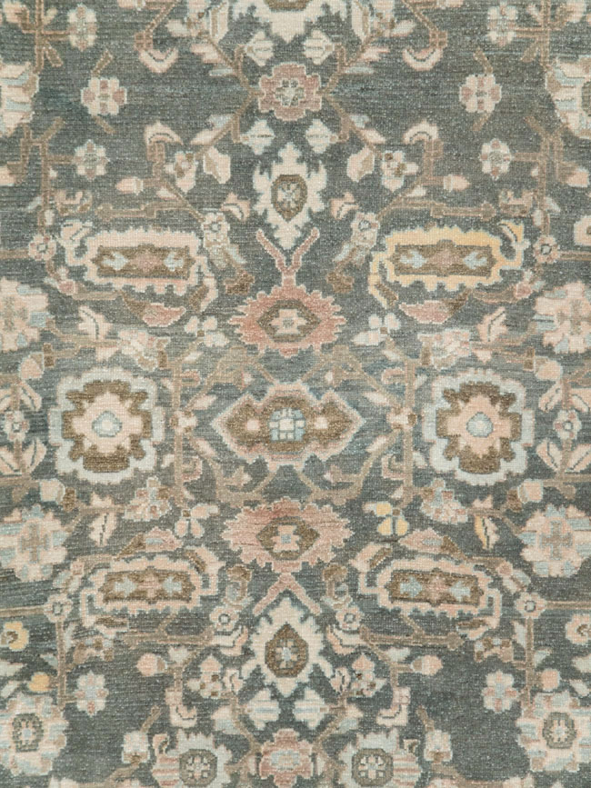 Vintage Persian Malayer Accent Rug, No.28758 - Staging