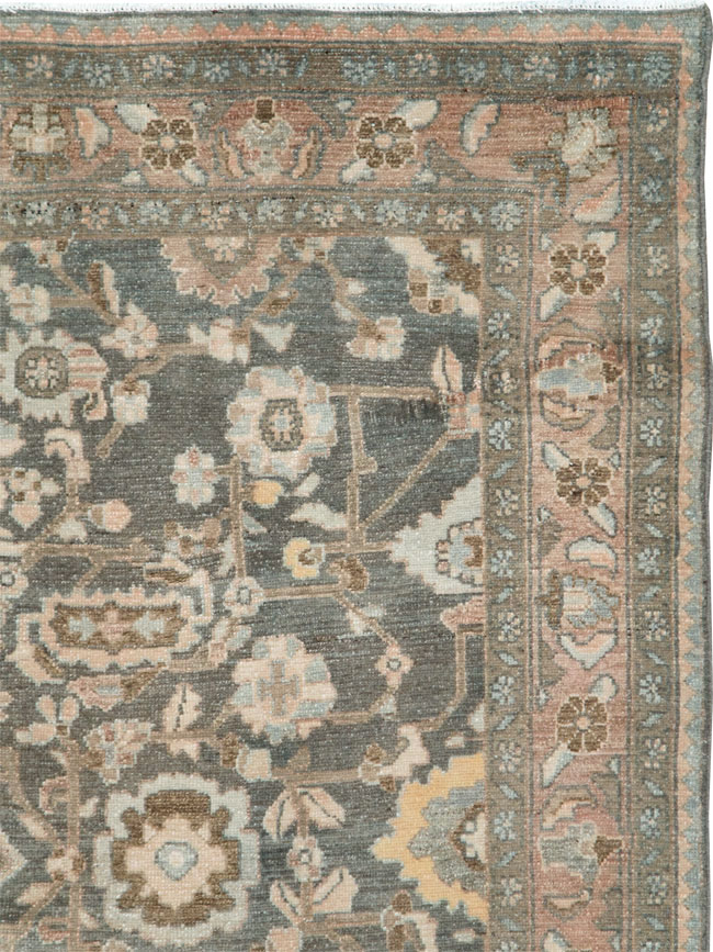 Vintage Persian Malayer Accent Rug, No.28758 - Staging