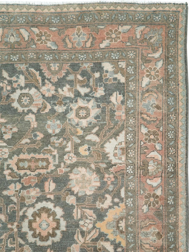 Vintage Persian Malayer Accent Rug, No.28758 - Staging