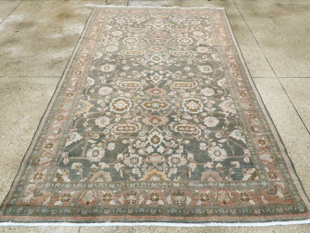 Vintage Persian Malayer Accent Rug, No.28758 - Staging