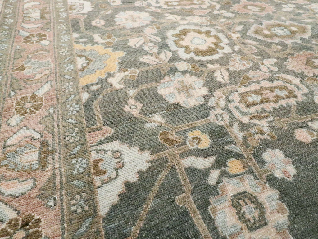 Vintage Persian Malayer Accent Rug, No.28758 - Staging