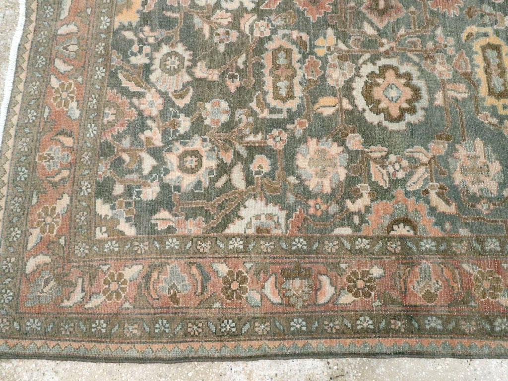 Vintage Persian Malayer Accent Rug, No.28758 - Staging