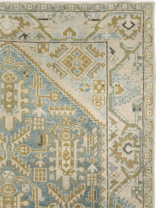 Vintage Persian Malayer Accent Rug, No.28763 - Staging