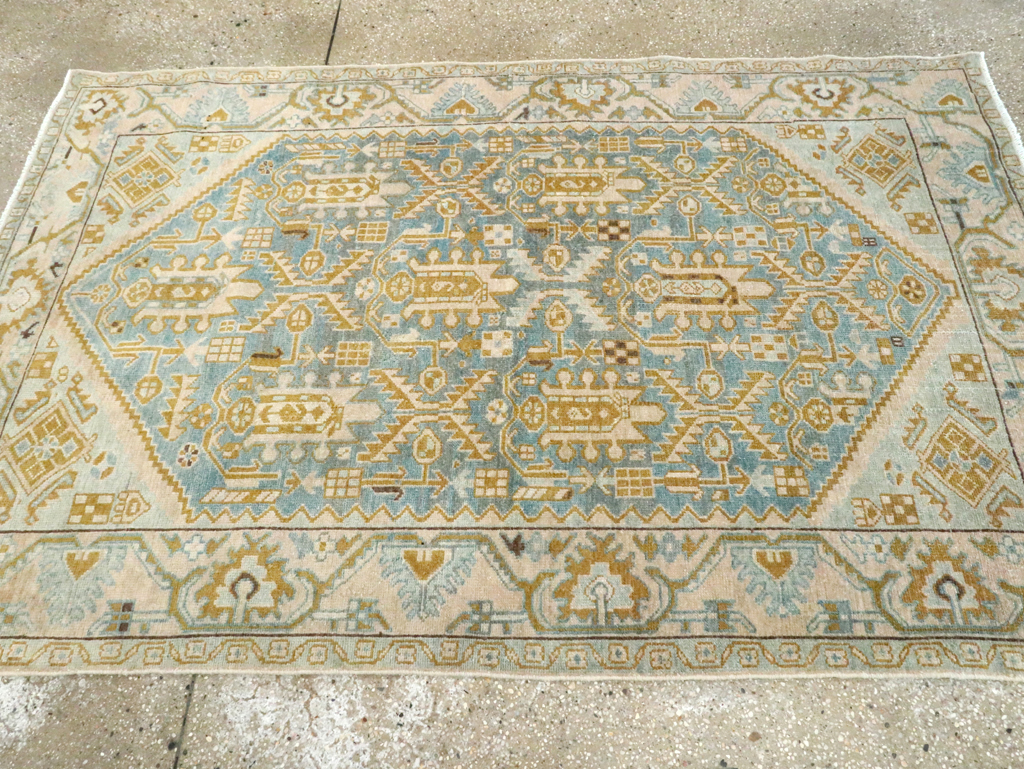 Vintage Persian Malayer Accent Rug, No.28763 - Staging
