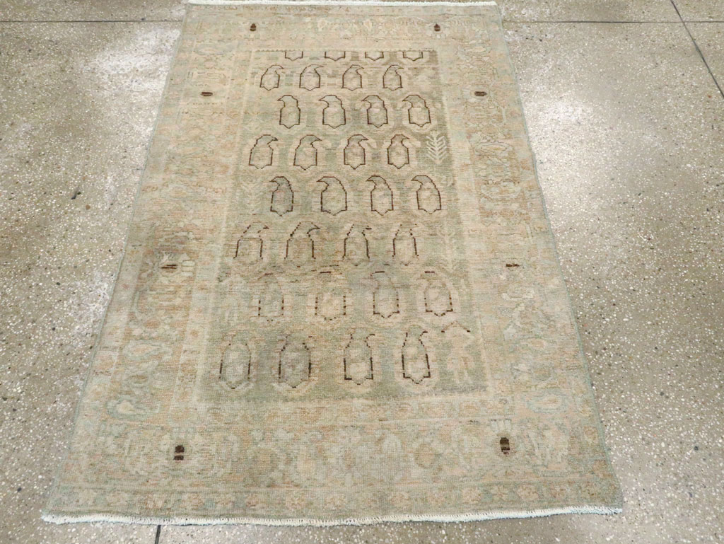 Vintage Persian Malayer Throw Rug, No.28765 - Staging