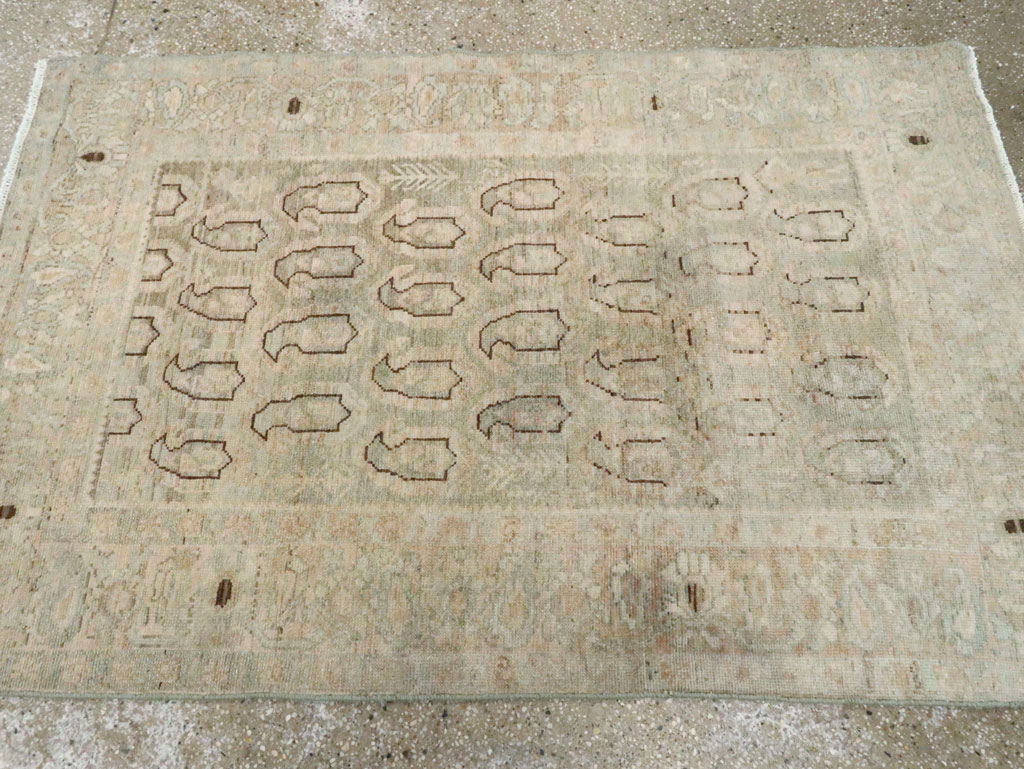 Vintage Persian Malayer Throw Rug, No.28765 - Staging