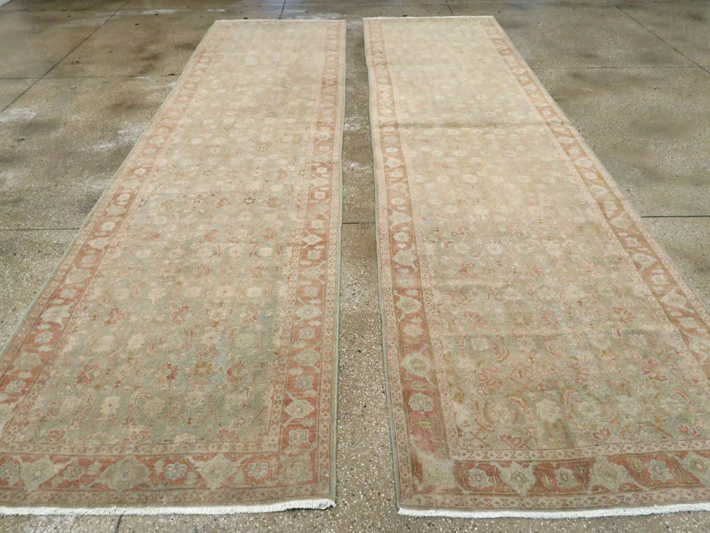 Vintage Persian Tabriz Runner (Pair: 2 of 2), No.28766 - Staging