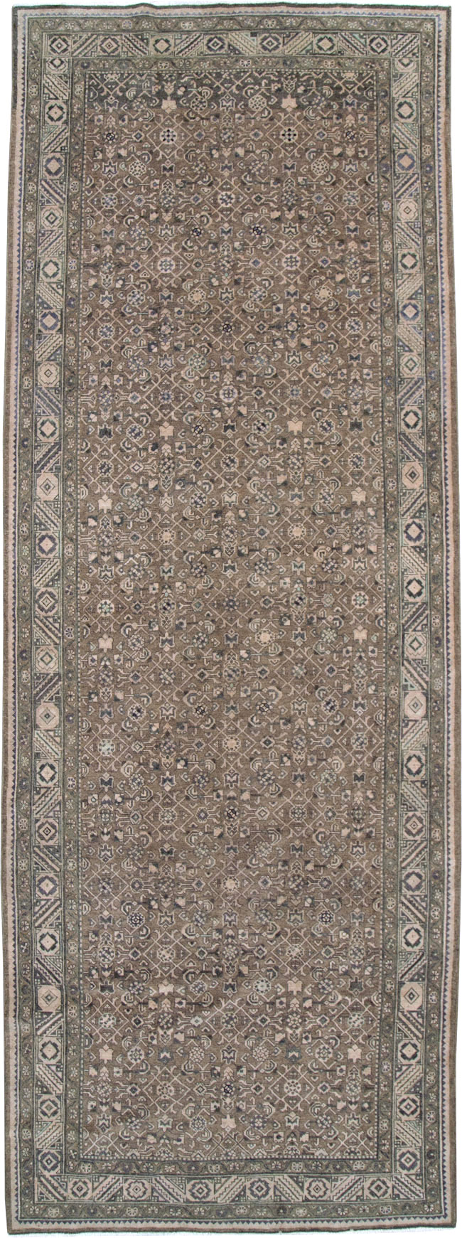 Vintage Persian Malayer Wide Gallery Runner, No.28767 - Staging